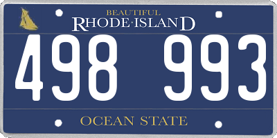 RI license plate 498993