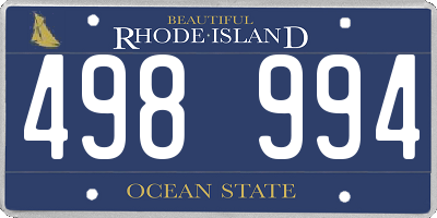 RI license plate 498994