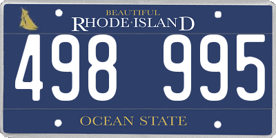 RI license plate 498995