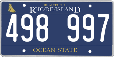 RI license plate 498997