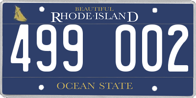 RI license plate 499002