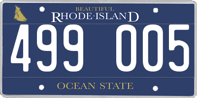 RI license plate 499005