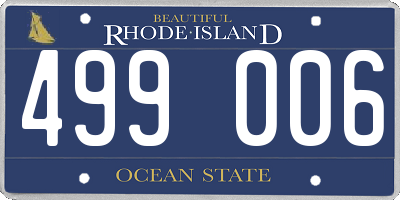 RI license plate 499006
