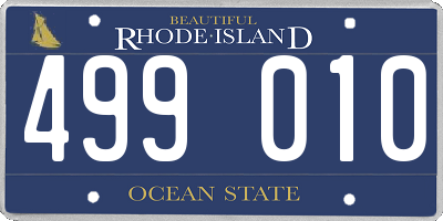 RI license plate 499010