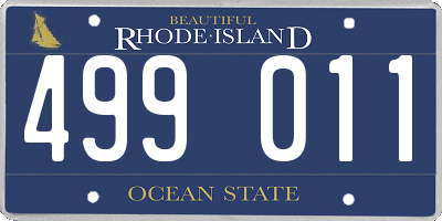 RI license plate 499011