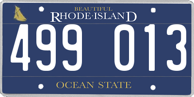 RI license plate 499013