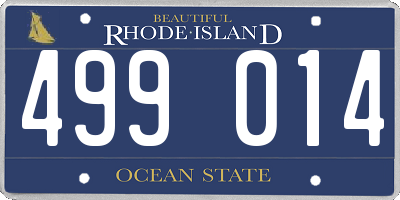RI license plate 499014
