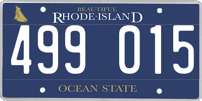 RI license plate 499015