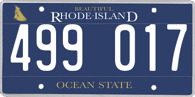 RI license plate 499017