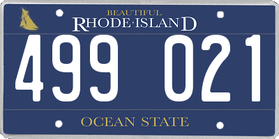 RI license plate 499021