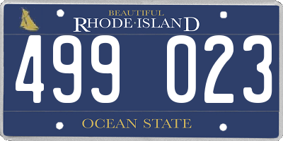 RI license plate 499023