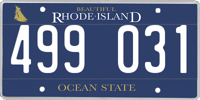 RI license plate 499031