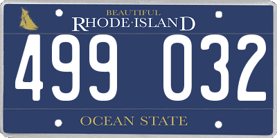 RI license plate 499032