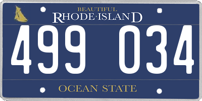 RI license plate 499034