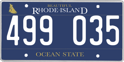 RI license plate 499035