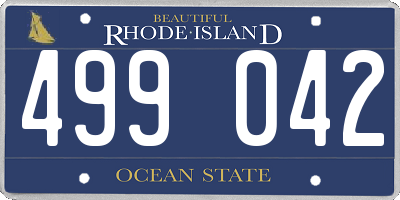 RI license plate 499042