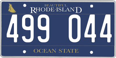 RI license plate 499044