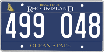 RI license plate 499048