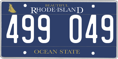 RI license plate 499049