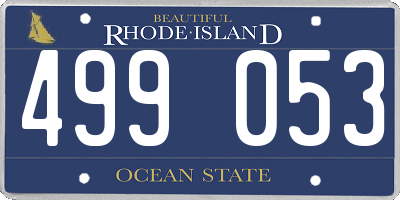 RI license plate 499053