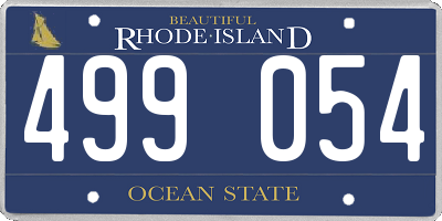 RI license plate 499054