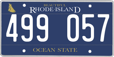 RI license plate 499057
