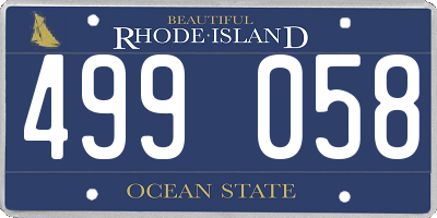RI license plate 499058