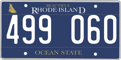 RI license plate 499060
