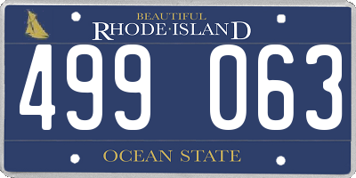 RI license plate 499063