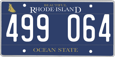 RI license plate 499064