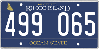RI license plate 499065
