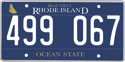 RI license plate 499067