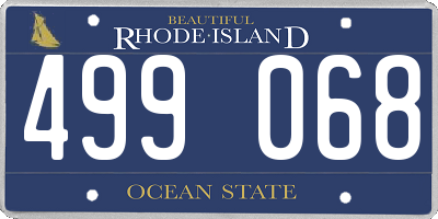 RI license plate 499068