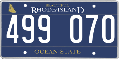 RI license plate 499070