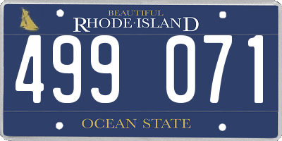RI license plate 499071