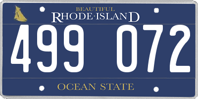 RI license plate 499072