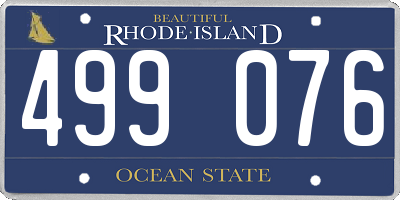 RI license plate 499076