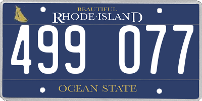 RI license plate 499077