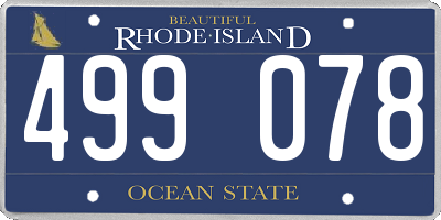 RI license plate 499078