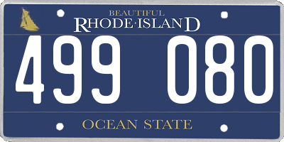 RI license plate 499080