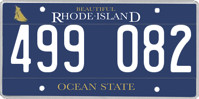 RI license plate 499082