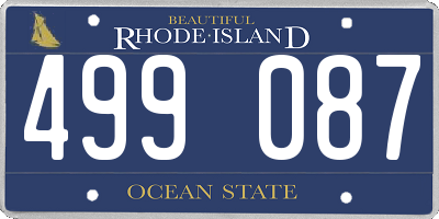 RI license plate 499087