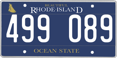 RI license plate 499089