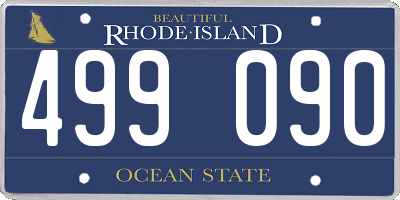 RI license plate 499090