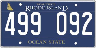 RI license plate 499092