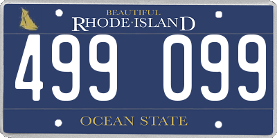 RI license plate 499099