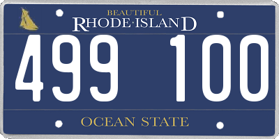 RI license plate 499100