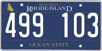 RI license plate 499103