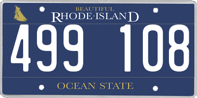 RI license plate 499108