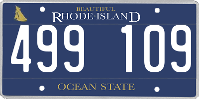 RI license plate 499109